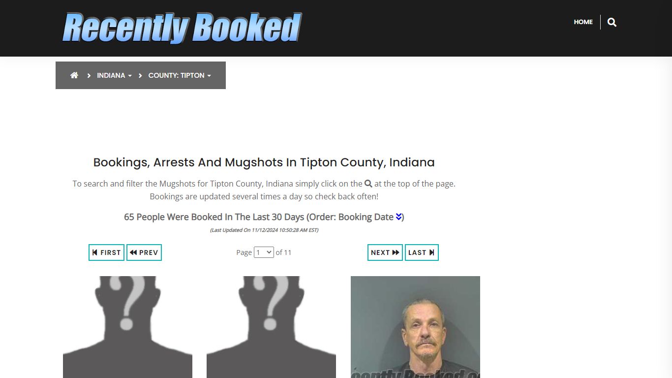 Bookings, Arrests and Mugshots in Tipton County, Indiana - Recently Booked