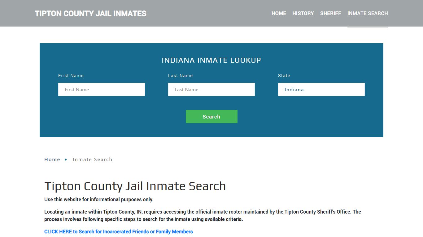 Tipton County, IN Detainee Lookup