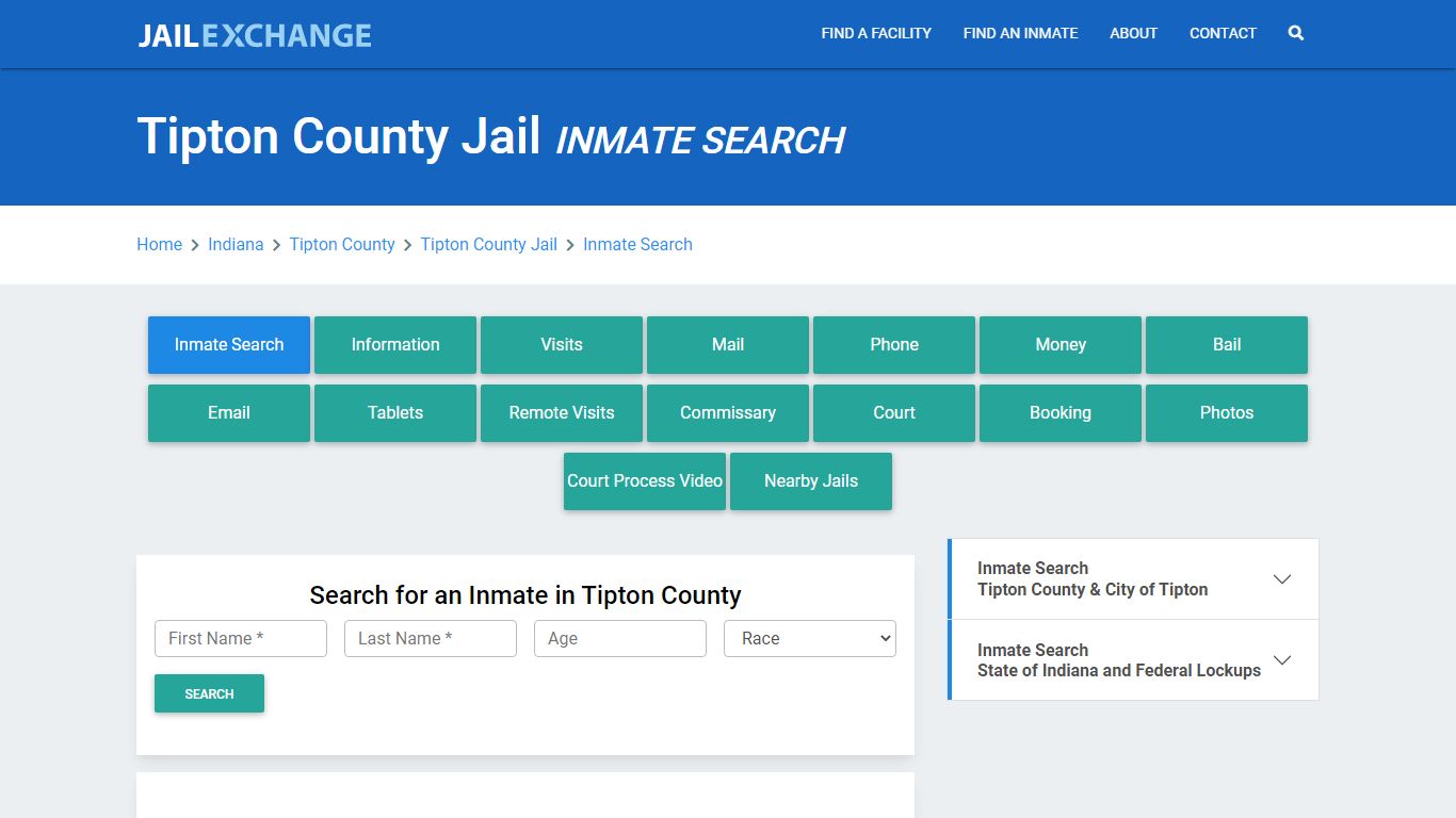 Tipton County Jail, IN Inmate Search: Roster & Mugshots